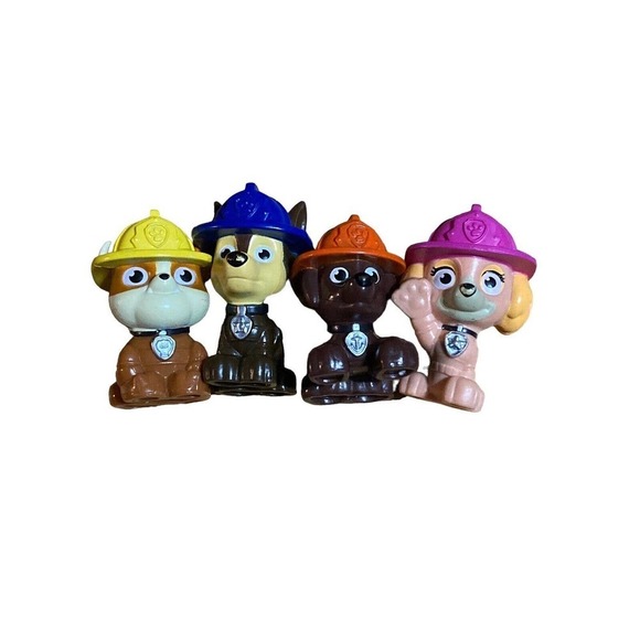 Paw Patrol Pups Rubble Skye Chase Zuma Action Figure Lot 4 Toys - Picture 1 of 7